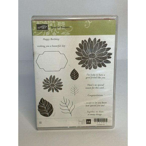 Pre-Used Stampin’ Up! Sale-A-Bration “Special Reason” Set of 13 Cling Stamp Set - Picture 1 of 5